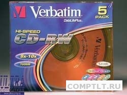 CD-RW 700Mb Verbatim Slim 1шт