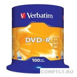 DVD-R Verbatim 4.7Gb 16-х, 1шт OEM