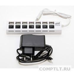 Концентратор USB HUB 5bites HB27-203 7USB / БП 5В-2А