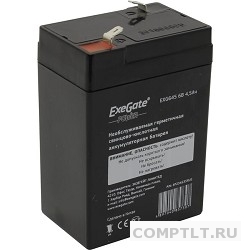 Батарея аккумуляторная 6V 4.5 А/ч Exegate 645