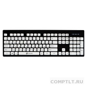 Клавиатура Oklick 580M черный/белый USB slim Multimedia