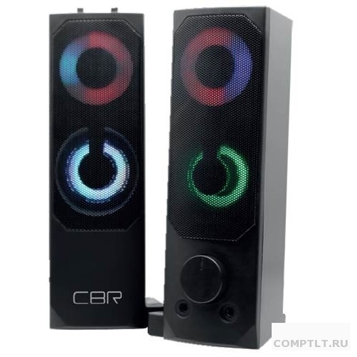 Колонки CBR CMS 514L Black, питание USB, 2х3 Вт 6 Вт RMS, пластик, RGB