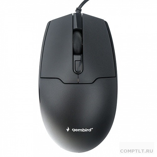 Мышь Gembird MOP-430 черный, USB, проводной, 3клколесо-кнопка, 1000/1600 DPI, 1,8 м