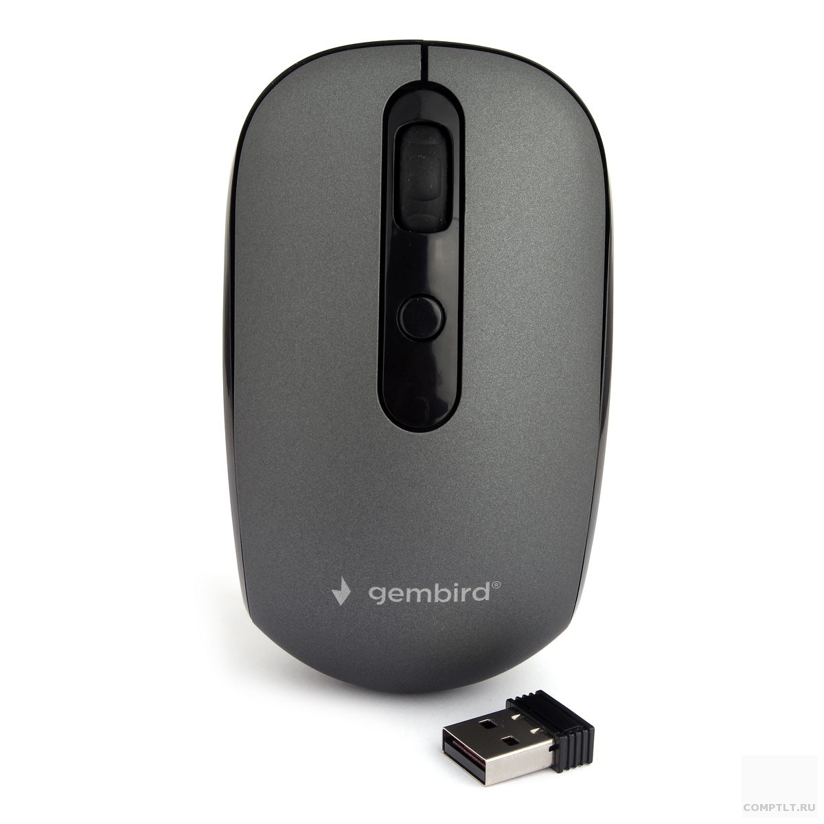 Мышь беспроводная Gembird MUSW-355-Gr серый, бесш.клик, soft touch, 3кн.колесо-кнопка, 1600DPI, 2