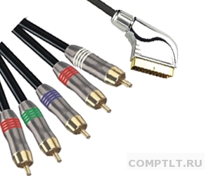 Кабель VOTO SCART - 5 RCA Gold 1,8м