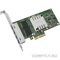 INTEL E1G44HTBLK/HTG1P20 Сетевая карта I340-T4 PCI Express, 4-Ports, 10/100/1000Base-T, 1000Mbps, Gigabit Ethernet 904267/904223/904198/891409