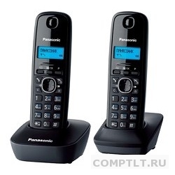 Panasonic KX-TG1612RUH серый Доп трубка в комплекте,АОН, Caller ID,12 мелодий звонка,поиск трубки