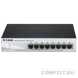 D-Link DES-1210-08P/C2A Настраиваемый L2 коммутатор с 8 портами 10/100Base-TX с поддержкой PoE 802.3af, PoE-бюджет 72 Вт