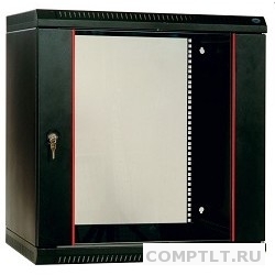 ЦМО Шкаф телекоммуникационный настенный разборный 12U 600х350 дверь стекло,цвет черный ШРН-Э-12.350-9005 1 коробка