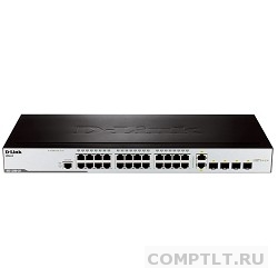D-Link DES-3200-28/C1A Управляемый L2 коммутатор с 24 портами 10/100Base-TX, 2 портами 100/1000Base-X SFP и 2 комбо-портами 100/1000Base-T/SFP