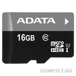Micro SecureDigital 16Gb A-DATA AUSDH16GUICL10-RA1 MicroSDHC Class 10 UHS-I, SD adapter