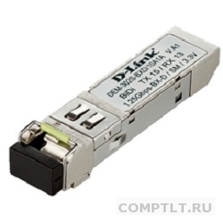 D-Link DEM-302S-BXD/A1A WDM SFP-трансивер с 1 портом 1000BASE-BX-D Tx1550 нм, Rx1310 нм для одномодового оптического кабеля до 2 км