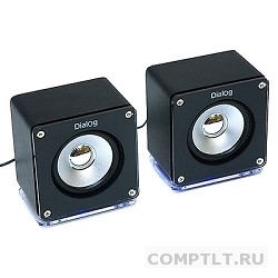 Dialog Colibri AC-02UP BLACK акустические колонки 2.0, 5W RMS, питание от USB