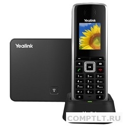 YEALINK W52P DECT Беспроводной телефон базатрубка HD звук, до 5 аккаунтов, цветной LCD-дисплей 1.8", поддержка PoE