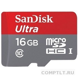 Micro SecureDigital 16Gb SanDisk SDSDQUIN-016G-G4 MicroSDHC Class 10 UHS-I, SD adapter