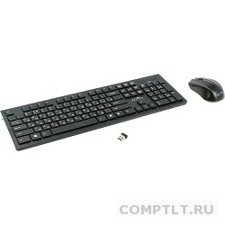 Клавиатура  мышь Oklick 250M Black USB беспроводная slim 997834