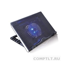 CROWN Подставка для ноутбука CMLS-925 Black 12"-15,6", 1Fan,blue light,2USB