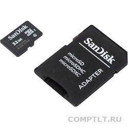 Micro SecureDigital 32Gb SanDisk SDSDQM-032G-B35A MicroSDHC Class 4, SD adapter