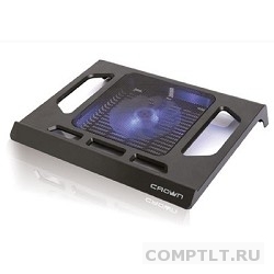 CROWN Подставка для ноутбука CMLS-910 Black 15,6", 1Fan,blue light