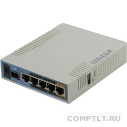 MikroTik RB962UiGS-5HacT2HnT Беспроводной маршрутизатор hAP ac 2.45ГГц, 802.11a/b/g/n/ac, 5x Ethernet 1G, 1x SFP