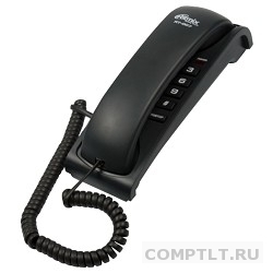 RITMIX RT-007 black проводной телефон повторный набор номера, настенная установка, регулятор громкости звонка