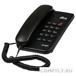 RITMIX RT-320 black проводной телефон повторный набор номера, настенная установка, регулятор громкости звонка