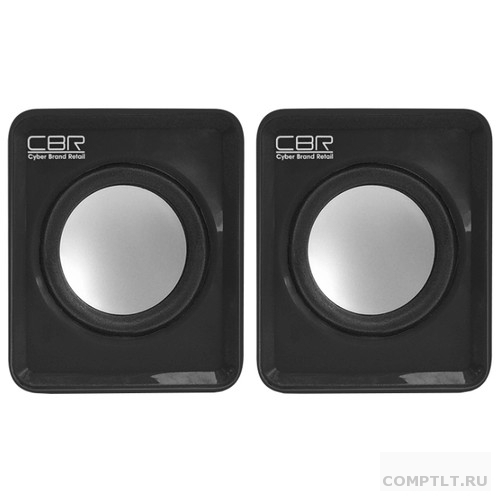 CBR CMS 90 Black, Акустическая система 2.0, питание USB, 2х3 Вт 6 Вт RMS, материал корпуса пластик, 3.5 мм линейный стереовход, регул. громк., цвет чёрный