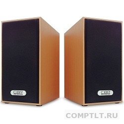 CBR CMS 635 Brown, Акустическая система 2.0, питание USB, 2х3 Вт 6 Вт RMS, материал корпуса MDF, 3.5 мм линейный стереовход, регул. громк., длина кабеля 1 м, цвет светло-коричневый