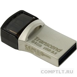 Transcend USB Drive 64Gb JetFlash 890 TS64GJF890S USB 3.0/3.1  Type-C