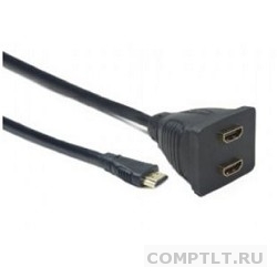 Cablexpert DSP-2PH4-002 Разветвитель HDMI Cablexpert DSP-2PH4-002, HD19F/2x19F, 1 компьютер  2 монитора, пассивный, Full-HD, 3D, 1.4v