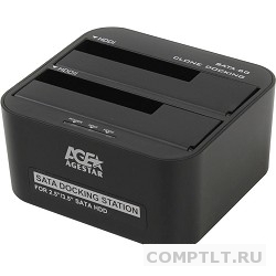 AgeStar Докстанция 2x2.5"/3.5" SATA HDD/SSD AgeStar 3UBT6-6G, USB3.0, пластик, черный, UASP