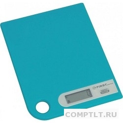 Весы кухонные FIRST FA-6401-1-BL, пластик, 5 кг, голубой
