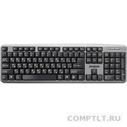 Exegate EX264086RUS Клавиатура Exegate LY-401, USB, серебристый корпус, 104кл, Enter большой Color box