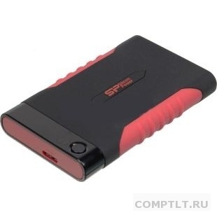 Silicon Power Portable HDD 2Tb Armor A15 SP020TBPHDA15S3L USB3.0, 2.5", Shockproof, black-red