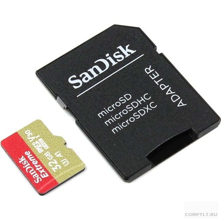 Micro SecureDigital 32Gb SanDisk SDSQXAF-032G-GN6MA MicroSDHC Class 10 UHS-I, Extreme  adapter