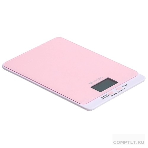 Весы кухонные Kitfort KT-803-2, стекло/ пластик, 5 кг, розовый