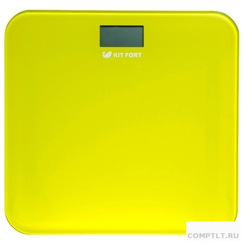 Весы напольные Kitfort KT-804-4, стекло, 150 кг, жёлтый