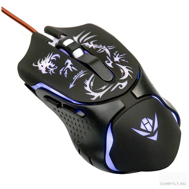 Мышь MOG-25U Nakatomi Gaming mouse - игровая, 6 кнопок  ролик, 7-ми цветная подсветка, USB, черная