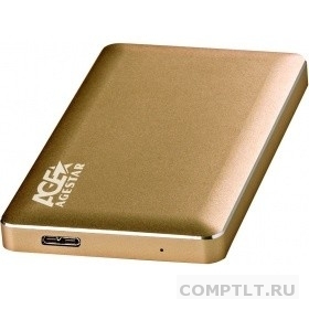 AgeStar 3UB2A16 GOLD USB 3.0 Внешний корпус 2.5" SATA, алюминий, золотой, безвинтовая конструкция