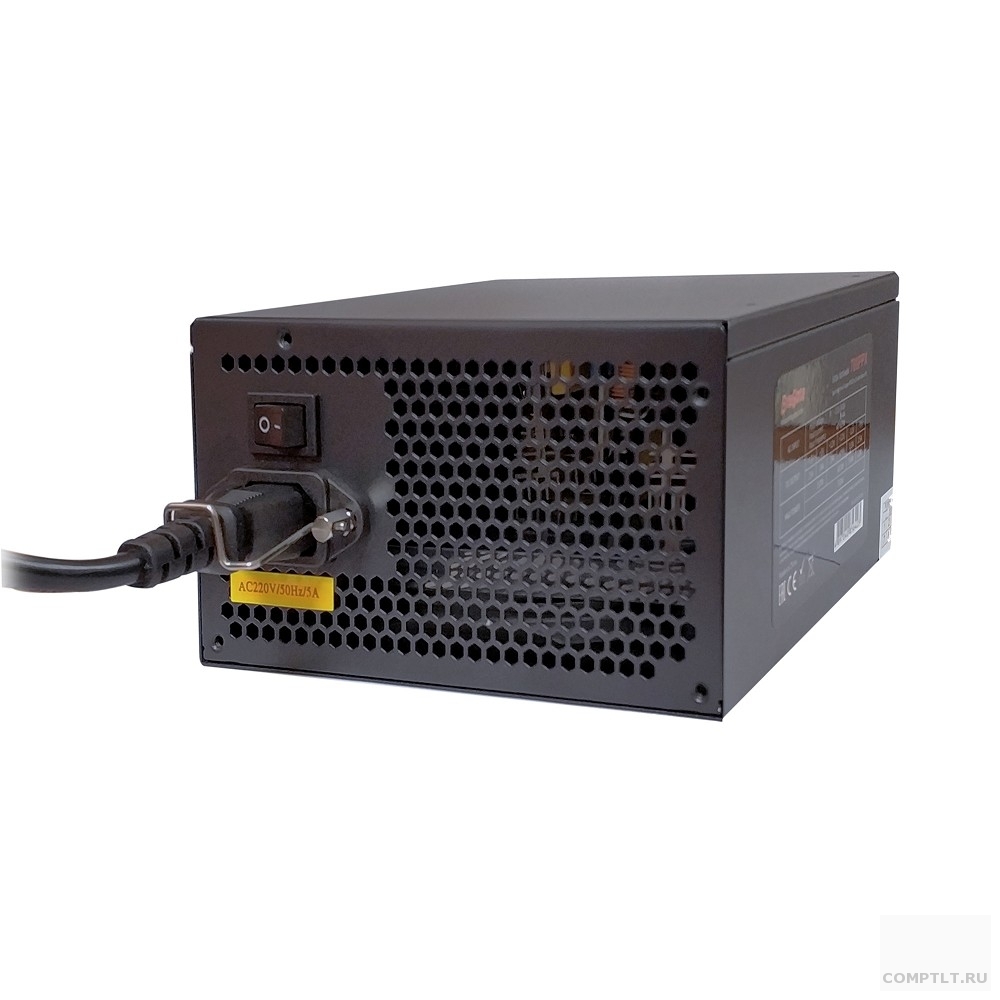 Exegate EX224734RUS-S Блок питания 500NPX, ATX, SC, black,12cm fan, 24p4p, 6/8p PCI-E, 3SATA, 2IDE, FDD  кабель 220V с защитой от выдергивания