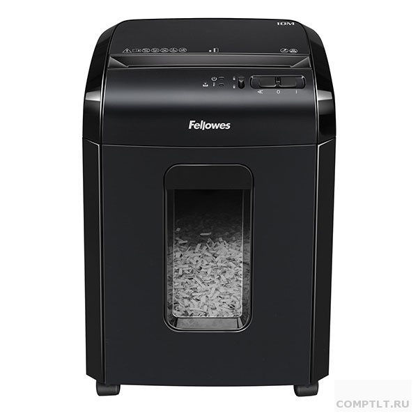 Fellowes Шредер Powershred 10M FS-4630601DIN P-5, 2х15мм, 10лст., 19лтр., Safety Lock, с микрорезкой