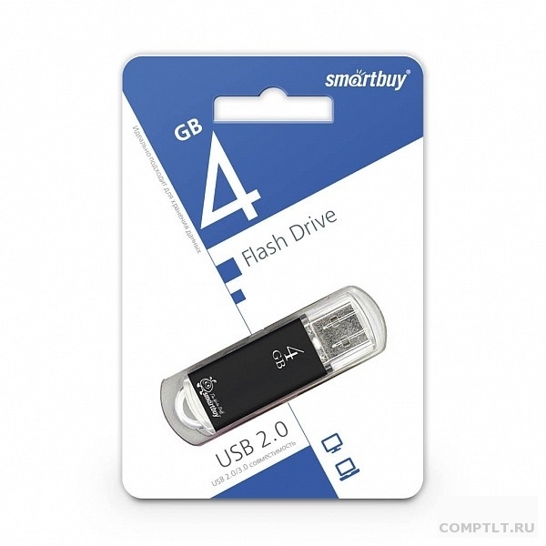 Smartbuy USB Drive 4Gb V-Cut series Black SB4GBVC-K