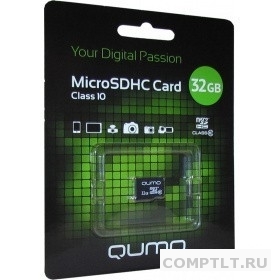 Micro SecureDigital 32Gb QUMO QM32GMICSDHC10U1NA MicroSDHC Class 10 UHS-I