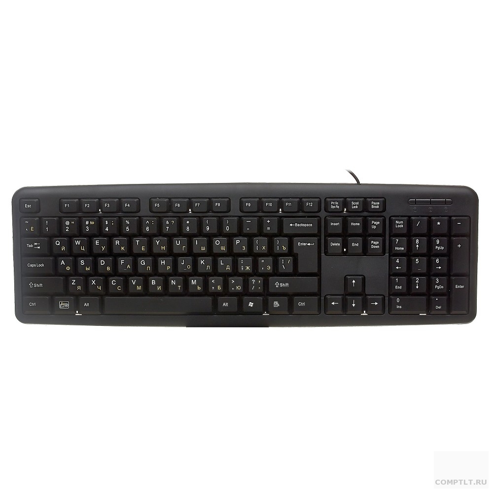 Exegate EX280434RUS Клавиатура Exegate LY-331RL2, USB, RUS/LAT, шнур 2,2м, черная, 104кл, Enter большой, OEM