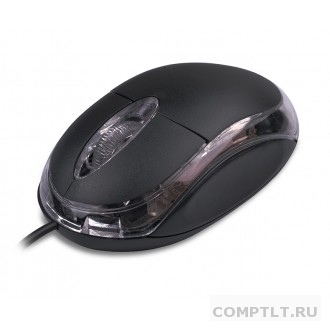 CBR CM 122 Black, Мышь проводная, оптическая, USB, 1000 dpi, 3 кнопки и колесо прокрутки, длина кабеля 1,3 м, цвет чёрный