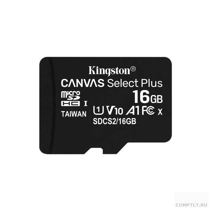 Micro SecureDigital 16Gb Kingston SDCS2/16GBSP MicroSDHC Class 10 UHS-I