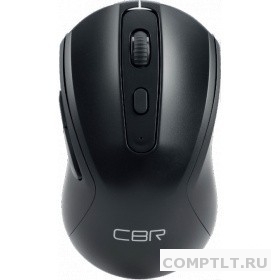 CBR CM 522 Black, Мышь беспроводная, оптическая, 2,4 ГГц, 800/1200/1600 dpi, 6 кнопок и колесо прокрутки, технология "бесшумный клик", ABS-пластик, цвет чёрный