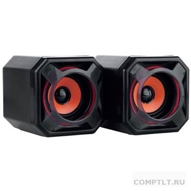 CBR CMS 498 Orange, Акустическая система 2.0, питание USB, 2х5 Вт 10 Вт RMS, 3.5 мм линейный стереовход, регул. громк., длина кабеля 1,2 м, цвет чёрный-оранжевый