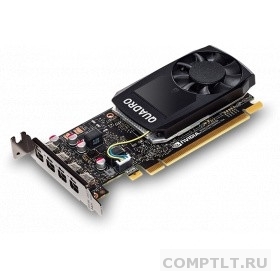 Проф видеокарта 4Gb PCI-E PNY nVidia Quadro P1000 GDDR5, 128 bit, 4mDP, Low profile, ATX Bracket, 2 x mDP to DP adapter, bulk