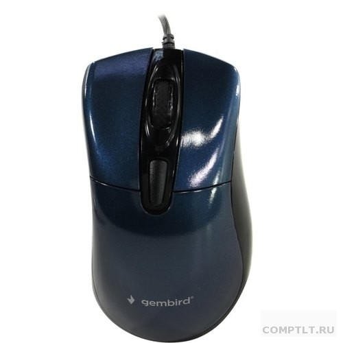 Gembird MOP-415-B Мышь, USB, синий, 3кн.колесо-кнопка, 2400DPI кабель 1.4м